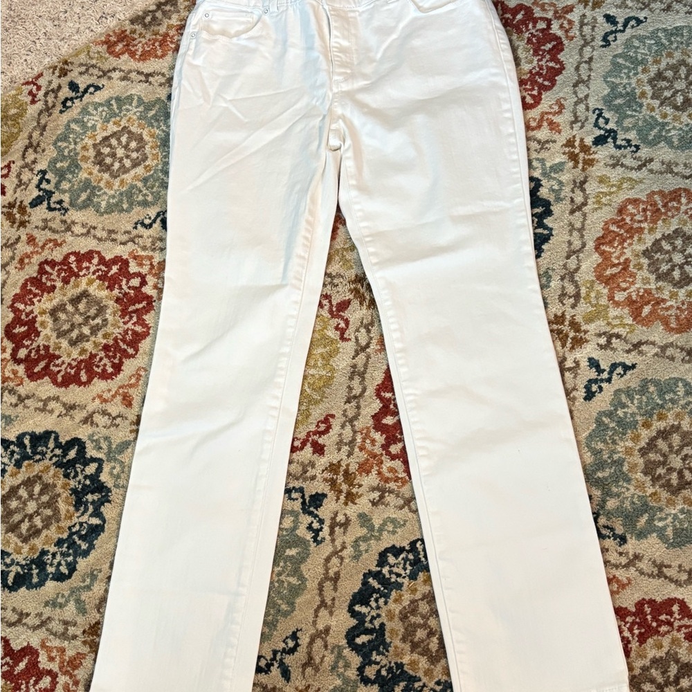 Chico's Classic White Straight Leg Jeans Chicos size 1